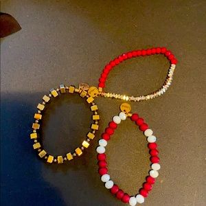 Bracelet trio stack and stack of 20